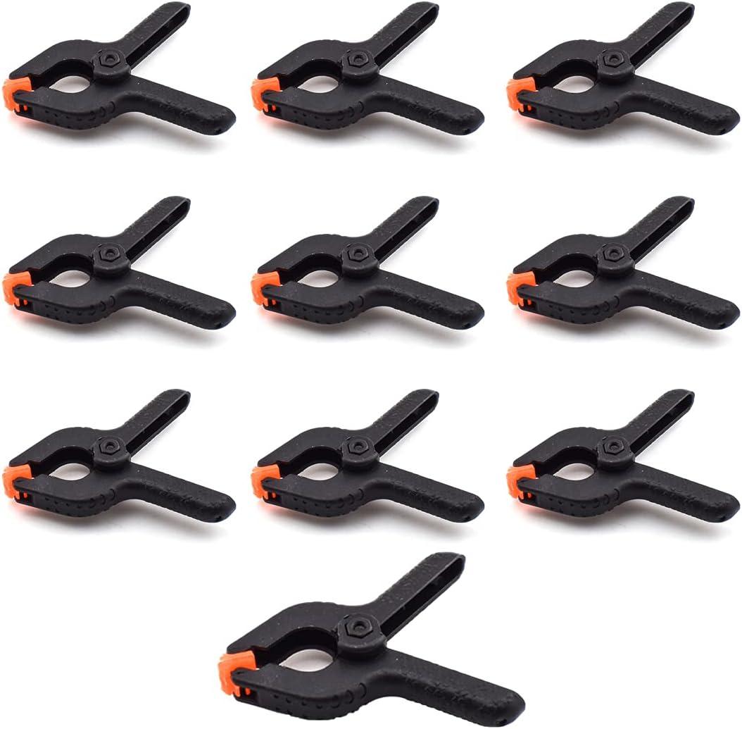 10 PCS Plastic Nylon Spring Clamps, 2 Inch Multipurpose Heavy Duty Clip for Home Improvement, Arts & Crafts, Backdrop Stand, Photography, etc. (Small)