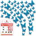 Butterfly (48, Blue Glitter)