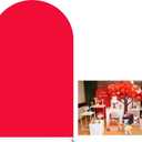 Red Arch Backdrop Cover for Birthday Party Wedding Baby Shower Decorations Chiara Backdrops Arched Wall Covers Frame Stands Display Banner 3.3ft * 6.5ft