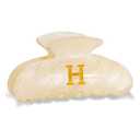 Acrylic Letter Hair Clips for Women - Monogram Hair Claw Alphabet Large Hair Clip, Fashion Glitter Claw Clips Elegant And Durable Hair Accessory, Letter H