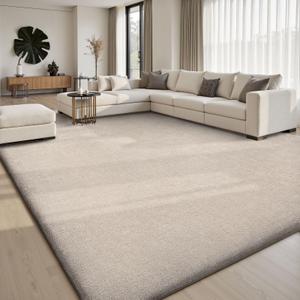 Sour Lemon 8x10 Area Rugs for Living Room Bedroom, Large Rug Carpet Taupe
