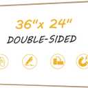 36x24 Small Dry Erase Board for Wall 3' x 2' Double Sided Magnetic White Board Without Frame for Office, Class, Home