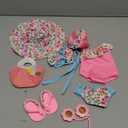 Kajaia 8 Pcs Doll Swimsuit 18 Inch Doll Clothes and Accessories Dress Flip Flops Hat Outfit Swimsuit Accessories for 18 Inch