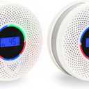 Upgraded Smoke and Carbon Monoxide Detector 10-Year Lifespan, Dual Sensor Smoke Alarm & Carbon Monoxide Detector (2 Pack)