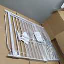 29-48" c, Baby Safety Essentials, Auto Close Gate for Doorways, Easy Install Pressure Mounted Dog Gate Indoor, Pet Gates for Dogs, White