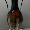 Hosley 26 Inch High Tall 2 Tone Metal Vase with Handles. Ideal Gift for Floral Arrangements Wedding Special Occasion Party Spa Meditation Votive Candle Garden Dried Floral Setting P9 (Black Brown)