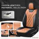 Coverado Car Seat Covers Full Set, Seat Covers for Cars, Front Seat Covers and Back Seat Cover Waterproof Leather Automotive Seat Cover, Universal Car Interior Protectors Cushion for Most Cars