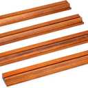 Yellow Mountain Imports Classic Chestnut Color Wooden Mahjong Game Racks with Pushers, 18 Inches - Set of 4 (Includes Magnetically Attached Mahjong Pushers), 18 x 2.4 x 0.8 inches