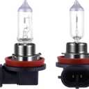 H11 Headlight Bulb 200% brightness 4300K White 12V/55W Bulb Halogen Long Life Replacement PGJ19-2 (H11, 2 Pack)