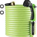 SPECILITE Flexible Garden Water Hose 50 Ft, Heavy Duty, Lightweight and Leak-Proof Pipe× 1/2 In, 3/4" Brass Swivel Fittings,Burst 600 PSI, Non-Expandable, Kink-Proof, For Car, Yard, Outdoor, Lawn