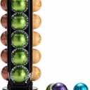 ZCDCP Nespresso Pod Holder for Vertuo Pod Holder Carousel Stand Storage with 360 Degree, Chrome Coffee Pod Holder Organizer for Nespresso Vertuo, 20 Pods