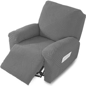 NORTHERN BROTHERS Recliner Cover, Stretch Recliner Covers That Stay in Place, Washable Lazy Boy Recliner Chair Covers, Furniture Protector Recliner Slipcovers for Dog Kid, Light Grey (1 Seat)