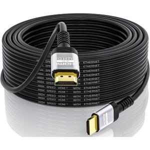 Soonsoonic 4K HDMI Cable 50Ft | High Speed HDMI 2.0 Cable 4K@60Hz 2K 1080P 3D ARC Ethernet | for UHD TV Monitor Laptop Xbox PS4/PS5 (15m)
