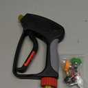 Short Pressure Washer Gun with 360 Swivel - 5000 PSI / 10.5 GPM High Pressure Water Handle with 3/8" Male Plug and 1/4" Quick Connector Coupler - Ideal Power Car Wash Foam Gun