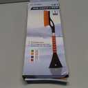 EcoNour 27" Aluminum Car Snow Scraper and Brush (Red) | Scratch-Free Weaved Bristle Head with Metal Body Ice Scraper for Car Windshield | Tough Ice Scraper with Ergonomic Foam Grip for Cars | 1 Pack