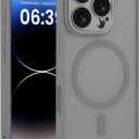 Designed for iPhone 16 Pro Case,Compatible with MagSafe Military-Grade Protection[Full Camera Protection],Matte Shockproof with Anti-Fingerprint Phone Case,Grey (Gray)