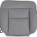 NLQR HW Medium Flint Gray Front Passenger Side Bottom Replacement Microfiber Leather Seat Cover Compatible with Ford F150 Lariat 2004 2005 2006 2007 2008