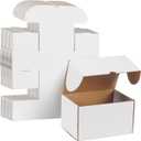 WIFTREY 7x5x4 White Shipping Boxes 25 Pack for Small Business, Small Corrugated Cardboard Boxes for Mailing, Packing, Shipping
