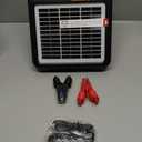 Andmon MINI400 20 Miles Solar Electric Fence Charger with Day/Night Mode 0.4J Output Energy Electric Fence Energizer (MINI400-Rear switch)