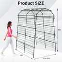 Garden Arch Trellis for Climbing Plants, Adjustable Tunnel Trellis 7.4FT Tall & 5.7 FT Depth, Metal Plant Support Garden Trellis Arch for Outdoor Climbing Vine,Vegetable, Fruit, Flower, 68"L x "W x 88"H