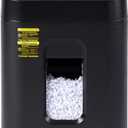 Amazon Basics 150-Sheet Autofeed Micro-Cut Paper and Credit Card Shredder, High Security Level P-4 with 8.5-Gallon Bin, 60-Minute Continuous Run Time, Black