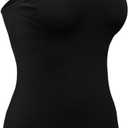 Women's Maternity Nursing Tank Tops with Built in Bra for Breastfeeding Camisoles Shirt 4Pack (S)