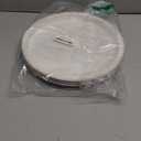 Handmade 12 Inch Decorative Tray, Small Beaded Tray Coffee Table Decor, White Washed Round Wooden Tray for Coffee Table, Dining Room Table Entryway and Living Room