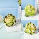 Notakia 3Pcs Green Large Faux Artichokes for Decoration Bowl Fillers Fake Fruit Artificial Artichokes that Look Real Realistic Fake Vegetable Decor for Home Kitchen Table Party Centerpiece