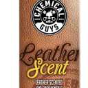 Chemical Guys Leather Scent Premium Air Freshener & Odor Eliminator Car Air Freshener Leather Scent Eliminates Odors and Refreshes Cars, Trucks, SUVs and RVs, 16 oz