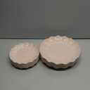 LIYH 24 Pcs Pink Plates Reusable, Pink Plastic Scalloped Plate Durable and Dishwasher Safe,Baby Shower Plate, Light Weight Daisy Plastic Wavy Plates for Wedding Party Birthday (24(12 Guests))