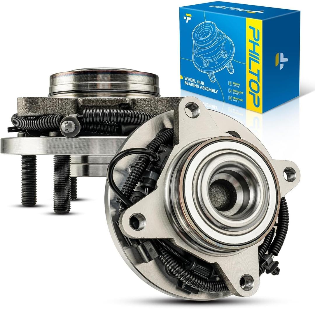 PHILTOP 515157 RWD Front Wheel Bearing Fit for Ford Expedition 2015-2017, Lincoln Navigator 2015-2017, 6 Lugs Wheel Hub Assembly W/ABS 2pcs