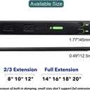 Full Extension Drawer Slides 14 16 18 20 Inch, Soft Close Drawer Slides, Dual Springs with Ball Bearing Cabinet Drawers Slides1 Pair, 14 inch