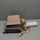 DOYIDE 30 Pack Gift Bags Medium Size with Ribbon and Greeting Cards Tissue Paper, 9"x7"x3.1" Portable Paper Gift Bag with Handles, Thank You Bags for Wedding Birthday Party Mothers Day Bridal Shower (Champagne)