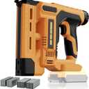 18GA Brad Nailer for De-Walt 20V Battery, 2 in 1 Cordless Nail Gun/Staples Gun with Depth Adjustment, Electric Nailer with 1000 Nails & Staples for Home Improvement, DIY and Woodworking(No Battery)