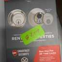 Kwikset 816 Key Control Deadbolt Lock, Round Satin Nickel Exterior Keyed Front Entry Door, Pick Resistant SmartKey Rekey Security, Single Cylinder Dead Bolt, with Microban Protection