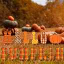 13 Pcs 12 Inches Hello Pumpkin Thanksgiving Yard Signs for Outdoor Lawn Decoration Waterproof Plastic Fall Pumpkin Yard Sign with Stake Pathway Autumn Garden Marker for Thanksgiving Party Decor