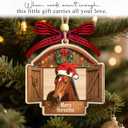 2 x Horse Christmas Ornament 2025-2 Layer Wooden Horse Ornaments for Christmas Tree - Gifts for Horses Lover, Animal Lovers - Farmhouse Christmas Hanging Decor - Rustic Farmhouse Christmas Ornaments