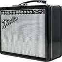 Fender Amp Tin Lunch Box Storage Container- Plastic Handle & Embossed Front Cover - Officially Licensed Fender Merchandise
