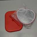 Vanity Mirror, Heart-Shaped Makeup Mirror with Three-Level Dimming and LED Lights for Girls and Students (Blue)