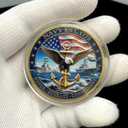 United-States-Navy Challenge Coin Est. 1775, Eagle, Anchor, Ships, Aircraft, Honor Courage Commitment - Sailor's Creed - Military Collectible Coin for Veterans and Service Members