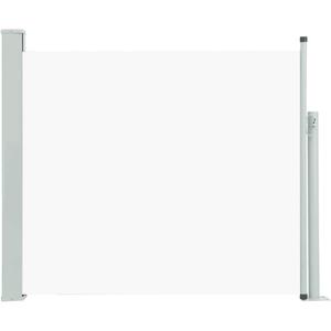 vidaXL Retractable Side Awning for Patio, Terrace, Balcony - Durable Privacy Screen, UV & Tear-Resistant Polyester, Easy Assembly, Cream & Gray (39.4" x 118.1")