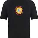 Kanu Surf Girls' Karlie Rash Guard UPF 50+ Sun Protection Short Sleeve Swim Shirt (10, Annie Black)