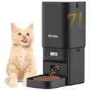 Automatic Cat Feeders, 7L/29 Cups Automatic Dog Feeder with Desiccant Bag, 1-6 Meals Ideal for 2-15mm Dry Food, Suitble for Multiple Pets, Dual Power Supply, Detachable Washable, Black