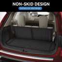 Cargo Mat & Backerst Mat Compatible with 2013-2020 Nissan Pathfinder/2013 Infiniti JX35/2014-2020 Infiniti QX60 - Cargo Liner Trunk Mat All Weather TPE Pathfinder 2020 Accessories