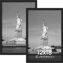 ENJOYBASICS 12x18 Picture Frame, Display for 12 x 18 Poster, Wall Gallery Photo Frames, Black, 2 Pack