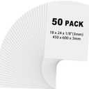 Frienda 50 Pack Foam Boards 1/8 Inch Thickness Foam Poster Boards for Presentation Board for School Crafts Office Art Projects (White,18 x 24 Inch)