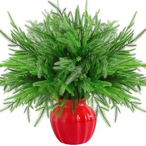 Bessny Christmas Norfolk Pine Branches - Set of 6 Artificial 18-Inch DIY Crafts for Xmas Indoor and Outdoor Home Decor.3