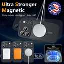 YFEMLAZ Magnetic for iPhone 17 Pro Max Case,with Screen Protectors X2,Full Camera Protection,Compatible with MagSafe,Translucent Matte,Anti-FingerprintShockproof Protective Phone Case,6.9",Black