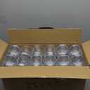 novelinks 8 oz Clear Plastic Jars with Airtight Lids, 48 Pack Plastic Mason Jars with Lids 8oz, Refillable Storage Slime Containers & Small Spice Jar for Kitchen Organization (48 Pack,Silver)