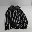 Hount Women's Summer Sleeveless Striped Flowy Casual Long Maxi Dress with Pockets (Large, Black)